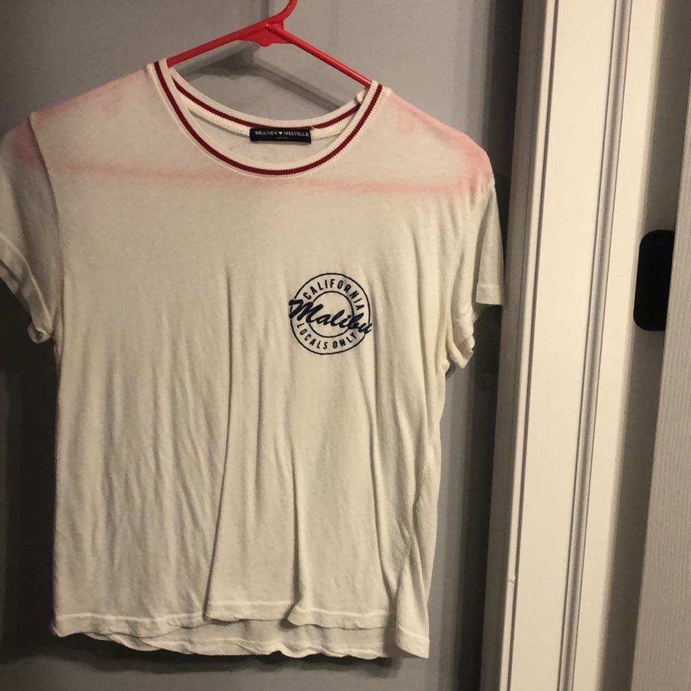 Brandy Melville white short sleeve